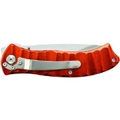 Schrade Orange Aluminum Folder Drop Point 9Cr18MoV Steel Blade Liner Lock Thumb Studs