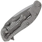Schrade SCH601TI Textured Titanium Handle Folding Blade Knife