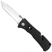 Black TiNi Trident Mini Straight Tanto Knife