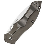 Spyderco Myrtle Folding Knife with Stainless Steel Blade and Titanium/Marbled Carbon Fiber Handles