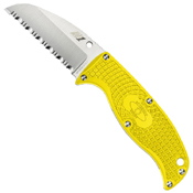 Enuff Salt Sheepsfoot Style Blade Yellow FRN Handle Fixed Knife