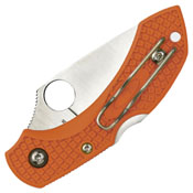 Spyderco Ladybug 3 Key Ring Knife With Satin Plain Blade And Burnt Orange FRN Handles Sprint Run