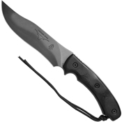 TOPS Longhorn Black Linen Micarta Handle Bowie Knife