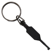 Flat Knurled Swivel Handcuff Key - Black