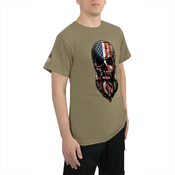 Ultra Force US Flag Bearded Skull T-Shirt
