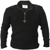Mens Quarter Zip Acrylic Commando Sweater