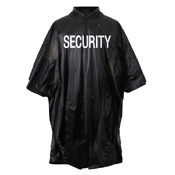 Security Vinyl Poncho - Black