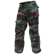 Ultra Force Womens Unwashed Camo Paratrooper Fatigue Pants