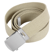 54 Inch Military Chrome Buckle Web Belts