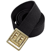 Military Web Belts W Open Face 54 Inch Gold Buckle