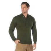 Mens GI Style 5-Button Acrylic Sweater