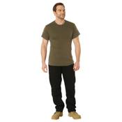 Mens Solid Color Polycotton Military T-Shirt