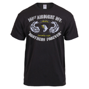 Black Ink 101st Airborne Division Printed T-Shirt