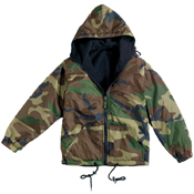 Mens Reversible Lined Jacket with Hood