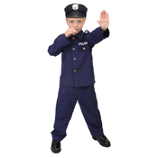 Ultra Force Kid's Police Costume - Navy Blue