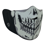 Zan Headgear Gray Skull Removable Half Face Mask