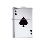 Zippo Lucky Ace High Polish Chrome Lighter