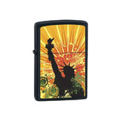 Zippo Black Matte Statue Of Liberty Lighter