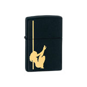 Zippo Girl Pole Dancer Black Matte Lighter