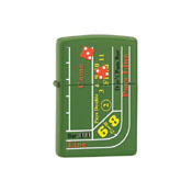 Zippo Craps Table Moss Green Matte Lighter