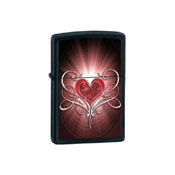 Zippo Love Heart Black Matte Lighter