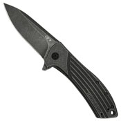 ZT 0801BW Flipper Folding Knife Blackwash
